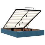 vidaXL Cadre de lit ottoman avec matelas bleu foncé 140x200 cm velours