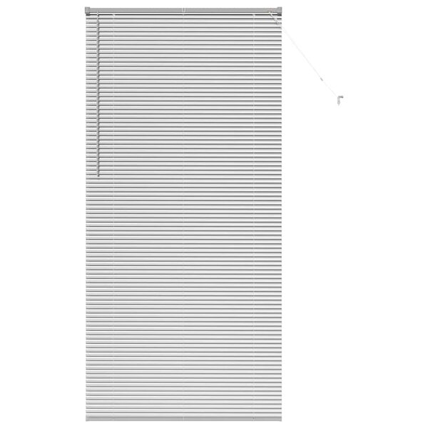 vidaXL Store de Fenêtre avec des rideaux Manuel Argent Aluminium