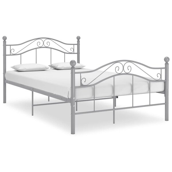 vidaXL Cadre de lit sans matelas gris métal 120x200 cm