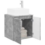 vidaXL Vanité de lavabo mural Gris béton 53 x 35 x 63 cm