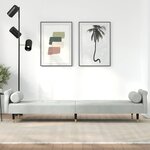 vidaXL Canapé-lit avec coussins gris clair velours