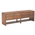 vidaXL Meuble TV avec 4 tiroirs 120x30x40 cm Bois massif de sapin