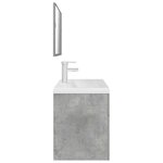 vidaXL Ensemble de meubles de salle de bain 3 Pièces gris béton