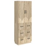 vidaXL Ensemble de Meubles 2 Pièces Chêne Sonoma 66 x 34 5 x 87 cm