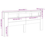 vidaXL Tête de lit à LED chêne marron 220x18 5x103 5cm bois ingénierie