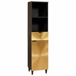 vidaXL Ensembles de mobilier de salle de bain 4 Pièces Noir et or