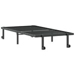 vidaXL Cadre de lit sans matelas pliable noir 90x200 cm acier