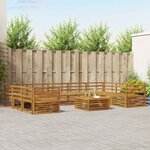 vidaXL Ensemble de canapés d'extérieur 10 Pièces Naturel