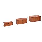 vidaXL Coffres de rangement 3 Pièces Bois d'acacia solide