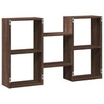 vidaXL Étagère murale chêne marron 96x18x60 cm bois d'ingénierie