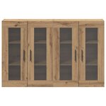 vidaXL Armoires Murailles 2 Pièces Chêne Artisan et noir