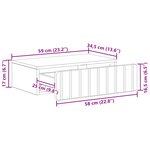 vidaXL Table d'appoint murale Bois ancien 59 x 34 5 x 17 cm
