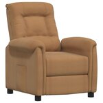 vidaXL Fauteuil inclinable Taupe Tissu microfibre