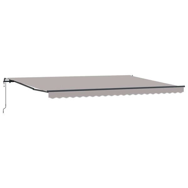 vidaXL Auvent Rétractable Gris clair 500 × 350 cm tissu