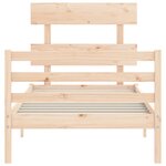 vidaXL Cadre de lit sans matelas 90x200 cm bois massif