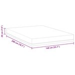 vidaXL Matelas Blanc  bleu 140 x 200 cm Mousse
