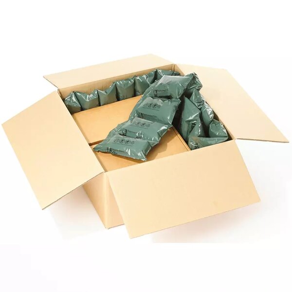 Coussins d'air pour colis moyen (carton de 9000) 10x20cm 900M PEBD recyclé 45µ vert – Bulteau Systems
