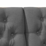 vidaXL Tête de lit capitonnée Gris foncé 200 cm Pin massif