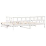 vidaXL Lit de jour avec gigogne et tiroirs sans matelas blanc 90x200cm