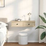 vidaXL Étagère murale avec tiroirs chêne sonoma bois d'ingénierie