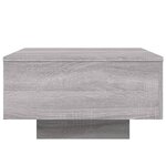 vidaXL Table basse avec lumières LED sonoma gris 55x55x31 cm