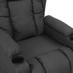 vidaXL Fauteuil Gris foncé Tissu