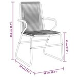 vidaXL Chaises de jardin lot de 2 noir 58x59x85 5 cm Rotin PVC