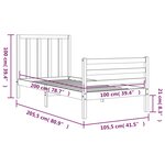 vidaXL Cadre de lit sans matelas 100x200 cm bois massif de pin