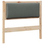 vidaXL Tête de lit Autre Marron 90 cm Bois massif en pin
