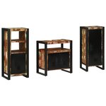 vidaXL Ensemble de mobilier de salle de bain avec étagère avec stockage avec porte 3 Pièces