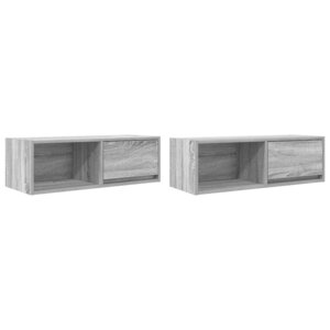 vidaXL Meubles TV 2 Pièces sonoma gris 80x31x25 5 cm bois d'ingénierie