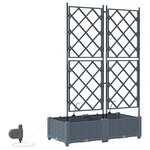 vidaXL Pots de jardin Gris clair 80 x 40 x 126 cm Acier