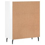 vidaXL Buffet Blanc brillant 69 5x34x90 cm Bois d'ingénierie