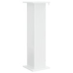 vidaXL Support de Plante 2 Pièces Blanc brillant 30 5 x 30 x 100 5 cm