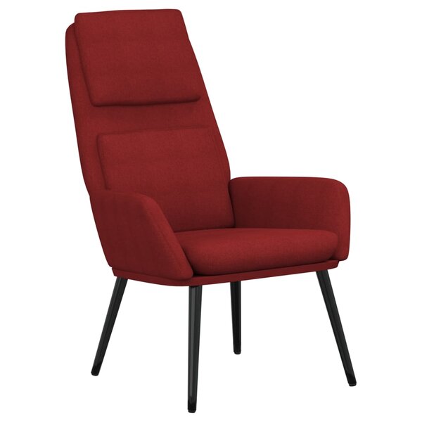 vidaXL Chaise de relaxation Rouge bordeaux Tissu