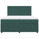 vidaXL Sommier à lattes de lit et matelas Vert foncé 200x200cm Velours