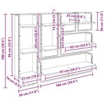 vidaXL Ensemble d'étagères murales avec étagère 6 Pièces Chêne artisanal
