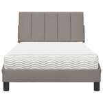 vidaXL Lit avec matelas Hanko taupe 100x200 cm tissu