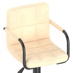 vidaXL Tabourets de bar lot de 2 crème velours