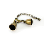 Embout cloche avec fermoir Bronze 8mm