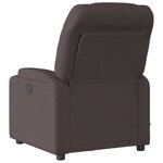vidaXL Fauteuil de massage inclinable Marron foncé Tissu