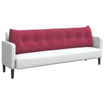 vidaXL Coussin de Dos Bordeaux 200 x 24 x 50 cm Velours