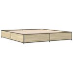 vidaXL Cadre de lit sans matelas chêne sonoma 200x200 cm