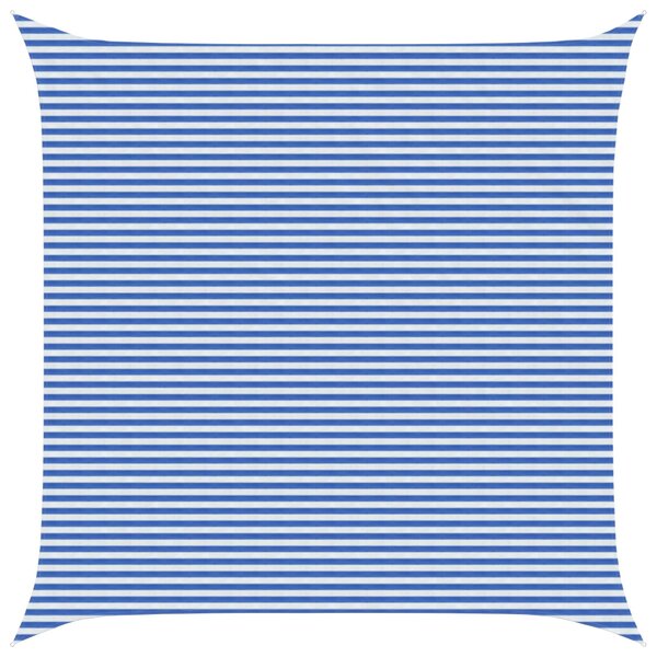 vidaXL Voile d'ombre Bleu et Blanc 7 x 7 m HDPE