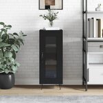 vidaXL Buffet Noir 34 5x34x90 cm Bois d'ingénierie