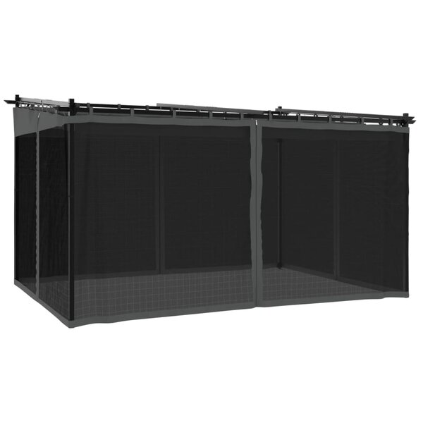 vidaXL Tonnelle avec parois en filet anthracite 4x3 m acier