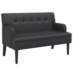 vidaXL Banc avec dossier noir 112x65 5x75 cm similicuir