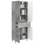 vidaXL Ensemble de Meubles 2 Pièces Gris béton 66 x 34 5 x 90 cm