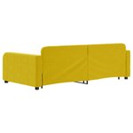 vidaXL Lit de jour avec lit gigogne jaune 100x200 cm velours