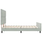 vidaXL Cadre de lit avec tête de lit Gris clair 160 x 200 cm Velours